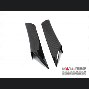 Alfa Romeo Giulia Interior A-Pillar Trim Set - Genuine Carbon Fiber